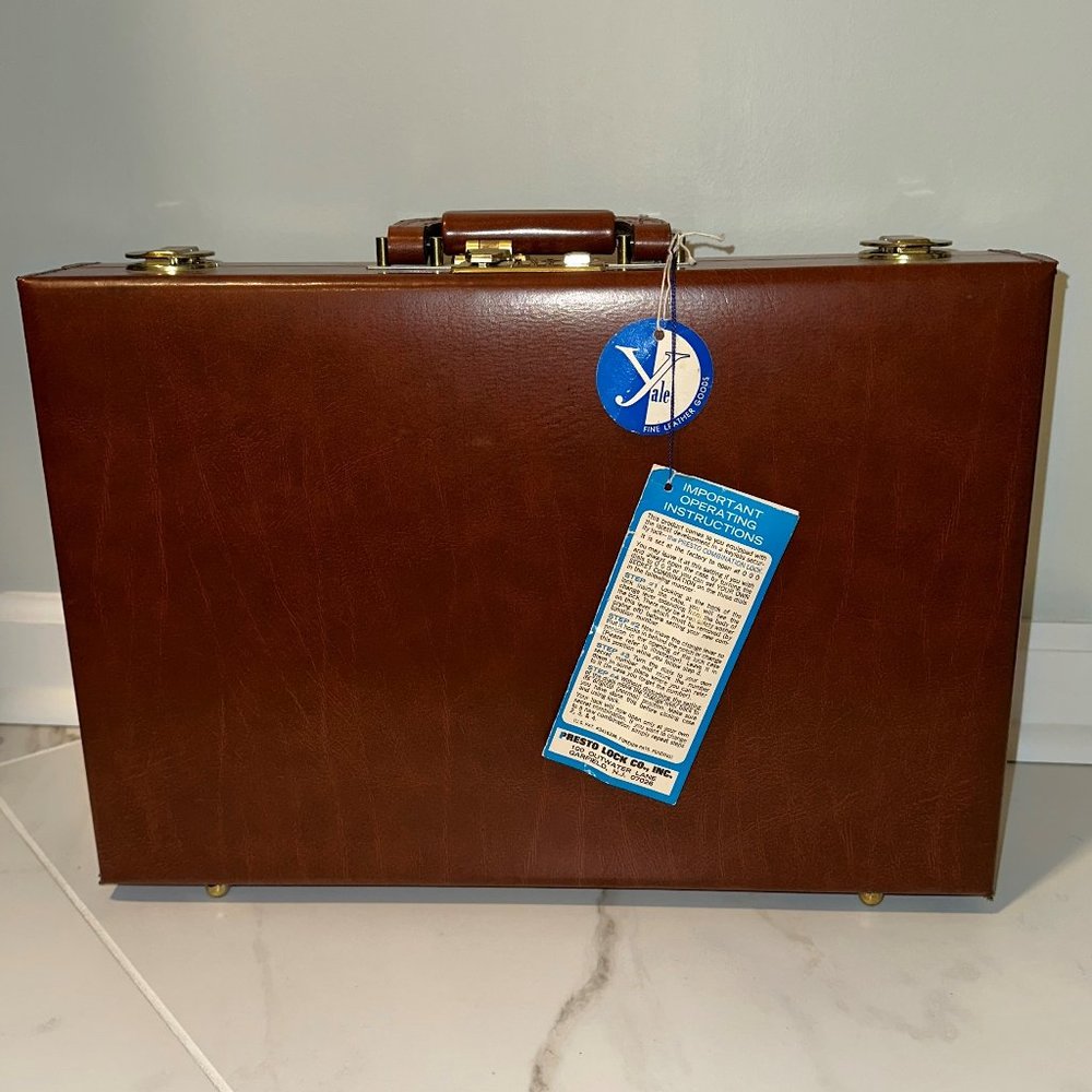 Vintage Yale Combination Briefcase NEW